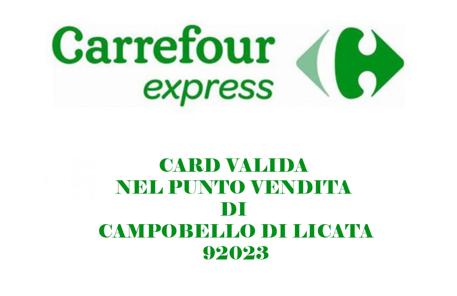 Logo Supermercato Carrefour Express Campobello di Licata
